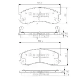 Комплект тормозных колодок, дисковый тормоз NIPPARTS купить