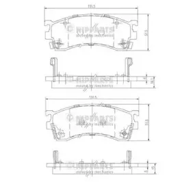 Комплект тормозных колодок, дисковый тормоз NIPPARTS купить