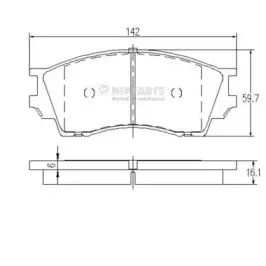 Комплект тормозных колодок, дисковый тормоз NIPPARTS купить