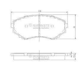 Комплект тормозных колодок, дисковый тормоз NIPPARTS купить