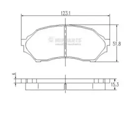 Комплект тормозных колодок, дисковый тормоз NIPPARTS купить