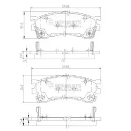 Комплект тормозных колодок, дисковый тормоз NIPPARTS купить