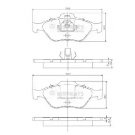 Комплект тормозных колодок, дисковый тормоз NIPPARTS купить