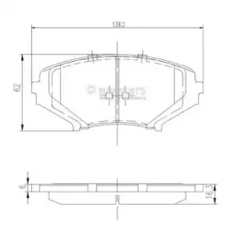 Комплект тормозных колодок, дисковый тормоз NIPPARTS купить
