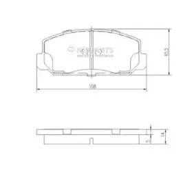 Комплект тормозных колодок, дисковый тормоз NIPPARTS купить