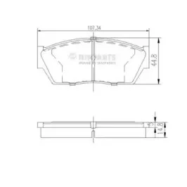 Комплект тормозных колодок, дисковый тормоз NIPPARTS купить