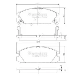 Комплект тормозных колодок, дисковый тормоз NIPPARTS купить