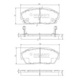 Комплект тормозных колодок, дисковый тормоз NIPPARTS купить