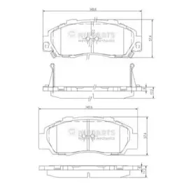 Комплект тормозных колодок, дисковый тормоз NIPPARTS купить