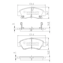 Комплект тормозных колодок, дисковый тормоз NIPPARTS купить