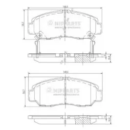 Комплект тормозных колодок, дисковый тормоз NIPPARTS купить