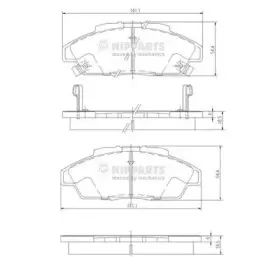 Комплект тормозных колодок, дисковый тормоз NIPPARTS купить