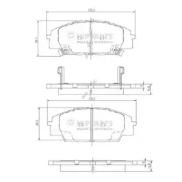Комплект тормозных колодок, дисковый тормоз NIPPARTS купить