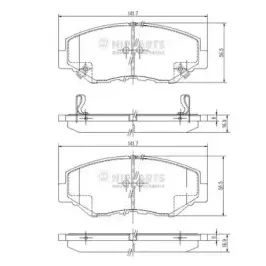Комплект тормозных колодок, дисковый тормоз NIPPARTS купить