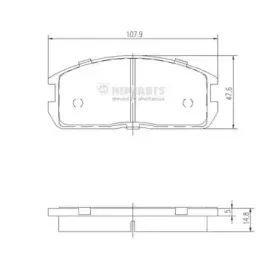 Комплект тормозных колодок, дисковый тормоз NIPPARTS купить