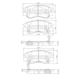Комплект тормозных колодок, дисковый тормоз NIPPARTS купить