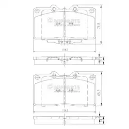 Комплект тормозных колодок, дисковый тормоз NIPPARTS купить
