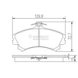 Комплект тормозных колодок, дисковый тормоз NIPPARTS купить