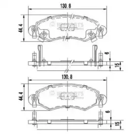 Комплект тормозных колодок, дисковый тормоз NIPPARTS купить