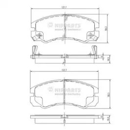 Комплект тормозных колодок, дисковый тормоз NIPPARTS купить