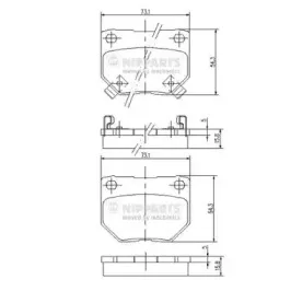 Комплект тормозных колодок, дисковый тормоз NIPPARTS купить