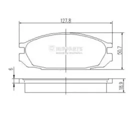 Комплект тормозных колодок, дисковый тормоз NIPPARTS купить