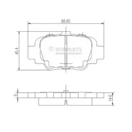 Комплект тормозных колодок, дисковый тормоз NIPPARTS купить