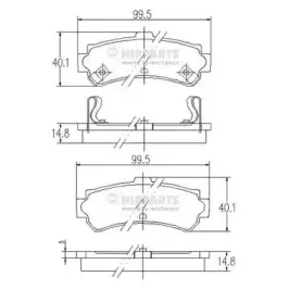 Комплект тормозных колодок, дисковый тормоз NIPPARTS купить