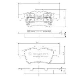 Комплект тормозных колодок, дисковый тормоз NIPPARTS купить