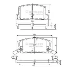 Комплект тормозных колодок, дисковый тормоз NIPPARTS купить