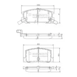 Комплект тормозных колодок, дисковый тормоз NIPPARTS купить