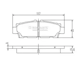 Комплект тормозных колодок, дисковый тормоз NIPPARTS купить