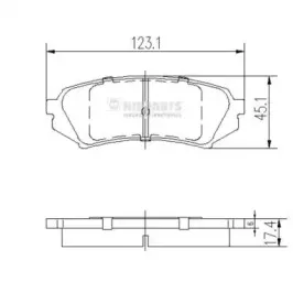 Комплект тормозных колодок, дисковый тормоз NIPPARTS купить
