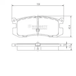 Комплект тормозных колодок, дисковый тормоз NIPPARTS купить