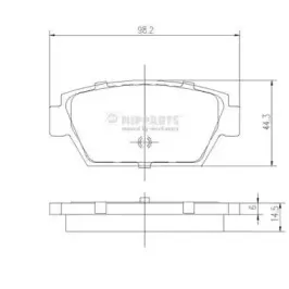 Комплект тормозных колодок, дисковый тормоз NIPPARTS купить