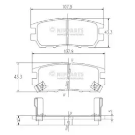 Комплект тормозных колодок, дисковый тормоз NIPPARTS купить