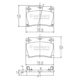 Комплект тормозных колодок, дисковый тормоз NIPPARTS купить