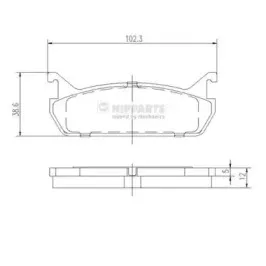 Комплект тормозных колодок, дисковый тормоз NIPPARTS купить