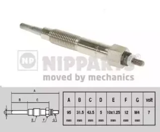 Свеча накаливания NIPPARTS купить