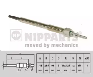 Свеча накаливания NIPPARTS купить