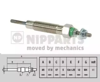 Свеча накаливания NIPPARTS купить