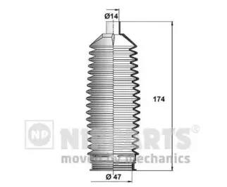 Комплект пылника, рулевое управление NIPPARTS купить