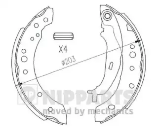 Комплект тормозных колодок NIPPARTS купить