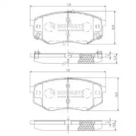 Комплект тормозных колодок, дисковый тормоз NIPPARTS купить