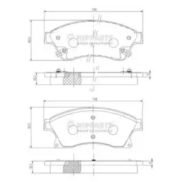 Комплект тормозных колодок, дисковый тормоз NIPPARTS купить