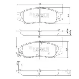 Комплект тормозных колодок, дисковый тормоз NIPPARTS купить
