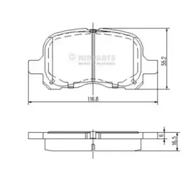 Комплект тормозных колодок, дисковый тормоз NIPPARTS купить