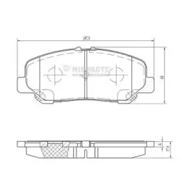 Комплект тормозных колодок, дисковый тормоз NIPPARTS купить