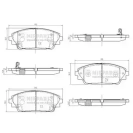 Комплект тормозных колодок, дисковый тормоз NIPPARTS купить
