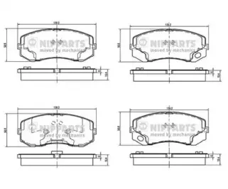 Комплект тормозных колодок, дисковый тормоз NIPPARTS купить